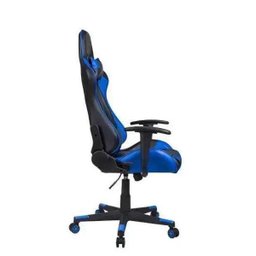 Cadeira Gamer Pelegrin em Couro Pu Reclinável Pel-3012 Preta e Azul - 4