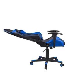 Cadeira Gamer Pelegrin em Couro Pu Reclinável Pel-3012 Preta e Azul - 5