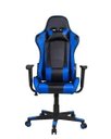 Ver imagem 2 de Cadeira Gamer Pelegrin em Couro Pu Reclinável Pel-3012 Preta e Azul
