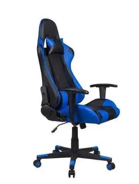 Cadeira Gamer Pelegrin em Couro Pu Reclinável Pel-3012 Preta e Azul - 3