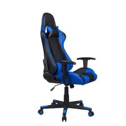 Cadeira Gamer Pelegrin em Couro Pu Reclinável Pel-3012 Preta e Azul - 3