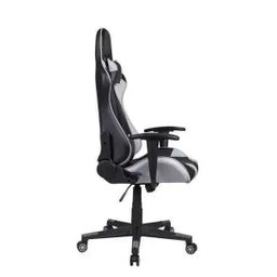 Cadeira Gamer Pelegrin em Couro Pu Reclinável Pel-3012 Preta e Cinza - 4