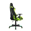 Ver imagem 3 de Cadeira Gamer Pelegrin em Couro Pu Reclinável Pel-3012 Preta e Verde