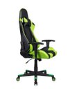 Ver imagem 3 de Cadeira Gamer Pelegrin em Couro Pu Reclinável Pel-3012 Preta e Verde