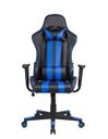 Ver imagem 2 de Cadeira Gamer Pelegrin em Couro Pu Reclinável Pel-3013 Preta e Azul
