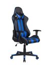 Ver imagem 1 de Cadeira Gamer Pelegrin em Couro Pu Reclinável Pel-3013 Preta e Azul