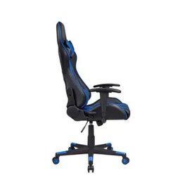 Cadeira Gamer Pelegrin em Couro Pu Reclinável Pel-3013 Preta e Azul - 4