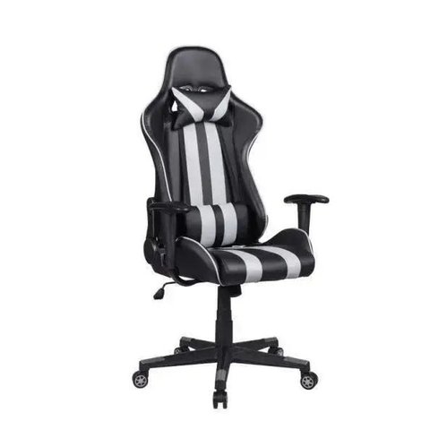 Cadeira Gamer Pelegrin em Couro Pu Reclinável Pel-3013 Preta e Cinza