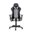 Ver imagem 2 de Cadeira Gamer Pelegrin em Couro Pu Reclinável Pel-3013 Preta e Cinza
