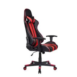 Cadeira Gamer Pelegrin em Couro Pu Reclinável Pel-3013 Preta e Vermelha - 3