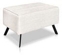 Ver mais imagens de Poltrona Nathy Confortável com Puff para Sala ou Quarto Boucle Bege Claro Bz Home Decor