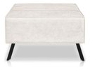 Ver imagem 5 de Poltrona Nathy Confortável com Puff para Sala ou Quarto Boucle Bege Claro Bz Home Decor