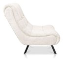 Ver imagem 7 de Poltrona Nathy Confortável com Puff para Sala ou Quarto Boucle Bege Claro Bz Home Decor