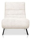 Ver imagem 4 de Poltrona Nathy Confortável com Puff para Sala ou Quarto Boucle Bege Claro Bz Home Decor