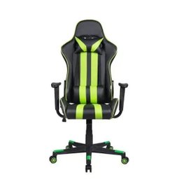 Cadeira Gamer Pelegrin em Couro Pu Reclinável Pel-3013 Preta e Verde - 2