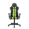 Cadeira Gamer Pelegrin em Couro Pu Reclinável Pel-3013 Preta e Verde - 2