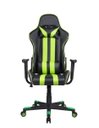Ver imagem 2 de Cadeira Gamer Pelegrin em Couro Pu Reclinável Pel-3013 Preta e Verde