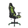 Cadeira Gamer Pelegrin em Couro Pu Reclinável Pel-3013 Preta e Verde - 3