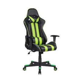 Cadeira Gamer Pelegrin em Couro Pu Reclinável Pel-3013 Preta e Verde - 1