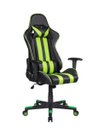 Ver imagem 1 de Cadeira Gamer Pelegrin em Couro Pu Reclinável Pel-3013 Preta e Verde