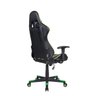 Cadeira Gamer Pelegrin em Couro Pu Reclinável Pel-3013 Preta e Verde - 6
