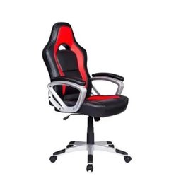 Cadeira Gamer em Couro PU Pelegrin PEL-3007 Preta e Vermelha - 3