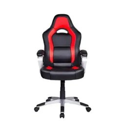 Cadeira Gamer em Couro PU Pelegrin PEL-3007 Preta e Vermelha - 2