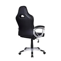 Cadeira Gamer em Couro PU Pelegrin PEL-3007 Preta e Cinza - 5