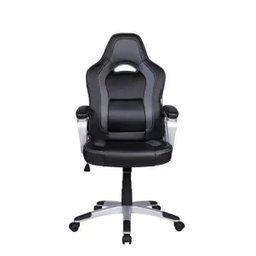 Cadeira Gamer em Couro PU Pelegrin PEL-3007 Preta e Cinza - 2