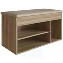 Ver imagem 7 de Sapateira Bau Com Tampo Estofado Sp080 Oak