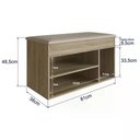 Ver imagem 6 de Sapateira Bau Com Tampo Estofado Sp080 Oak