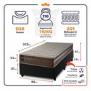 Ver imagem 2 de Cama Box Baú Georgia 96x203 com Molas Ensacadas King House