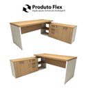 Ver imagem 4 de Mesa de Escritório em L 170cm com Balcão e 3 Gavetas