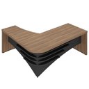 Ver imagem 5 de Mesa para Escritório em L Diretor Lado Direito Nogal/preto