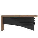 Ver imagem 4 de Mesa para Escritório em L Diretor Lado Direito Nogal/preto