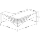 Ver imagem 2 de Mesa para Escritório em L Diretor Lado Direito Nogal/preto