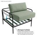 Ver imagem 6 de Poltrona Industrial Basileia 105cm Yescasa Veludo Tx Verde Pistache