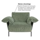 Ver mais imagens de Poltrona Industrial Basileia 105cm Yescasa Veludo Tx Verde Pistache