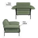 Ver imagem 5 de Poltrona Industrial Basileia 105cm Yescasa Veludo Tx Verde Pistache