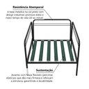 Ver imagem 7 de Poltrona Industrial Basileia 105cm Yescasa Veludo Tx Verde Pistache