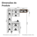 Ver imagem 4 de Armário de Cozinha Compacta 156 Cm Emilly Madesa 03