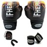 Kit Boxe Muay Thai Top - Luva Bandagem Bucal - 12 oz - FOGO - 1