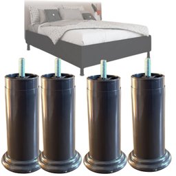 12 Pé Cama Box Baixo Universal Castor Gazin Ortobom 12cm - 2