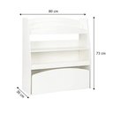 Ver imagem 2 de Organizador Infantil Liz Baú Livreiro 2 Prateleiras MDF 73cm Branco Woodcore