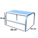 Ver imagem 2 de Escadinha Clinica de 1 Degrau para Acesso Pratico e Seguro - Estrutura Prata com Degrau Branco Medco