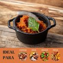 Ver imagem 5 de Kit 4 Caçarolas Miniatura 6 Cm 100ml em Ferro Fundido Panela Mineira