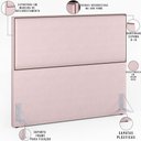 Ver imagem 6 de Cabeceira Box Casal King Com Tachas 195 Cm Suede Rosê