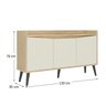 Buffet Aparador 3 Portas Retrô 130cm - 3
