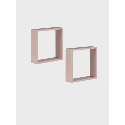 Kit de 2 Nichos 30cm Mdf Rosa - On Móveis