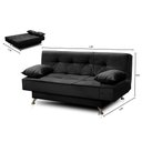 Ver imagem 2 de Sofá Cama 1,80m Flórida Suede Preto Mirra Decor